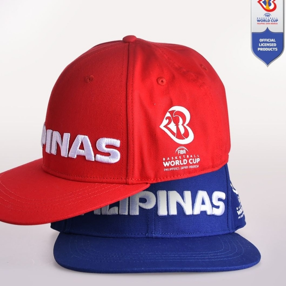 PILIPINAS FIBA Basketball World Cup 2023 flatbill hat, Blue or Red, by BENCH.